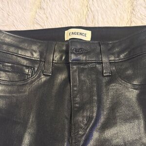 L'AGENCE Shiny Black Women's Jeans